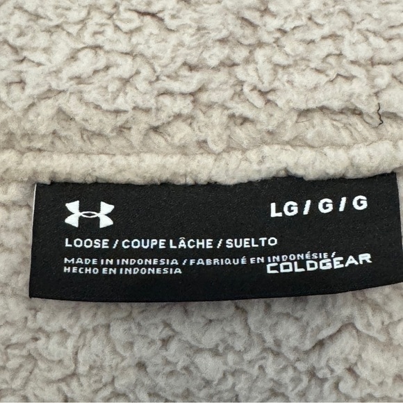 Under Armour Storm ColdGear Green Quilted 1/2 Zip Pullover Sherpa LG - Picture 6 of 7